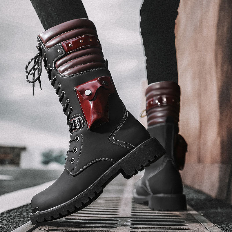 Pocket Decor High Top Boots