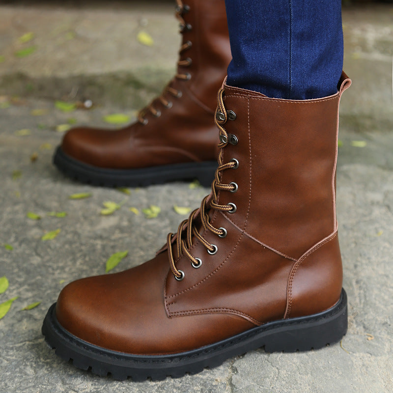 Seven-eyelet Tall Boots
