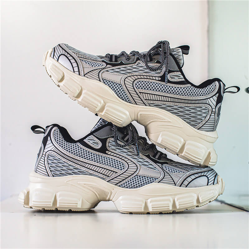 Mesh-Panel Sneakers