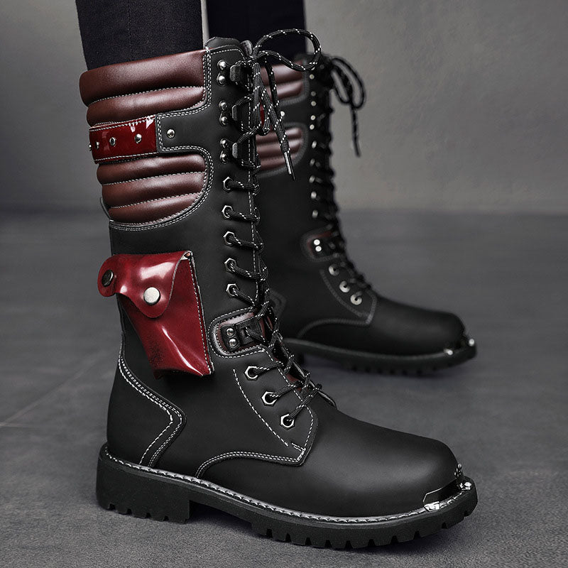 Pocket Decor High Top Boots