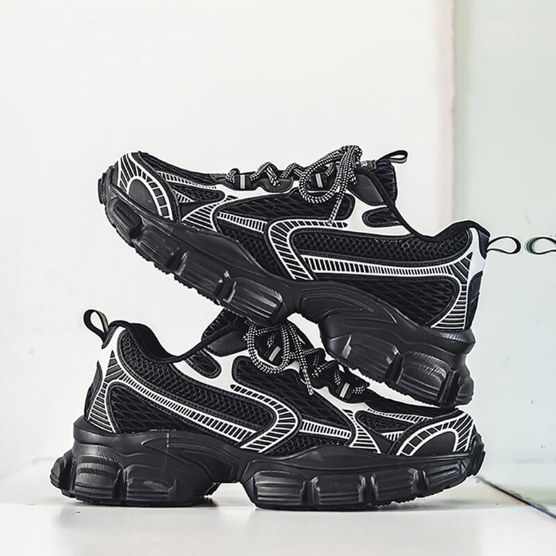 Mesh-Panel Sneakers