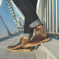 Leather Flats Ankle Boots
