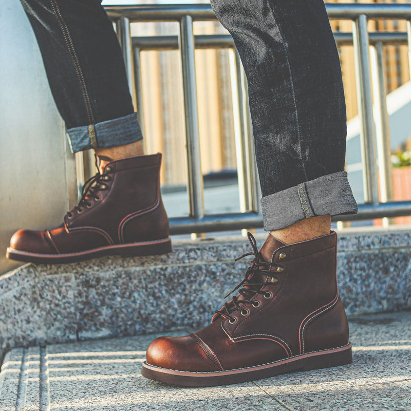 Retro Leather Men Boots