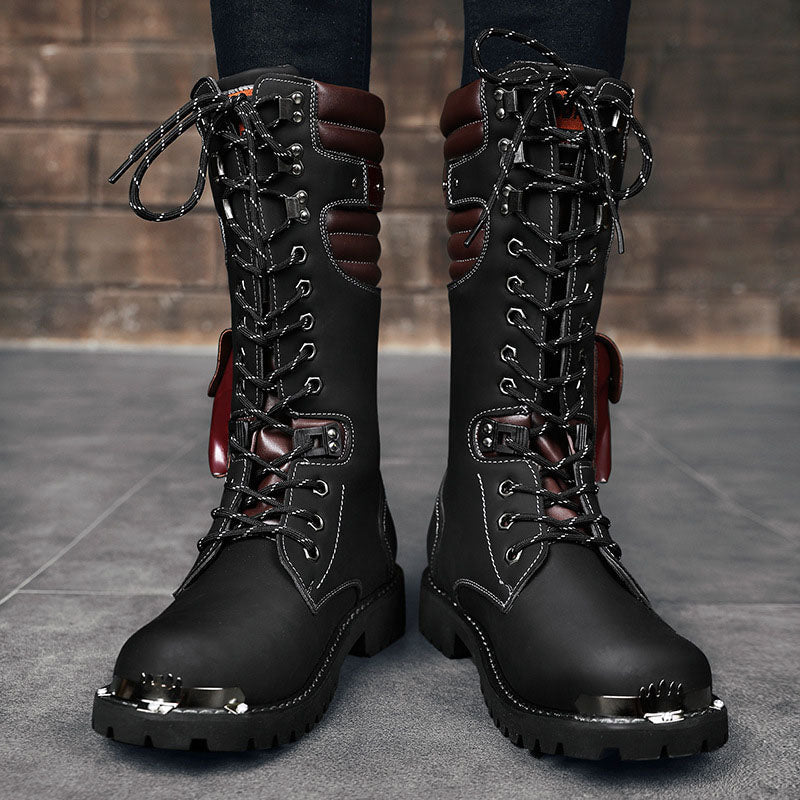 Pocket Decor High Top Boots