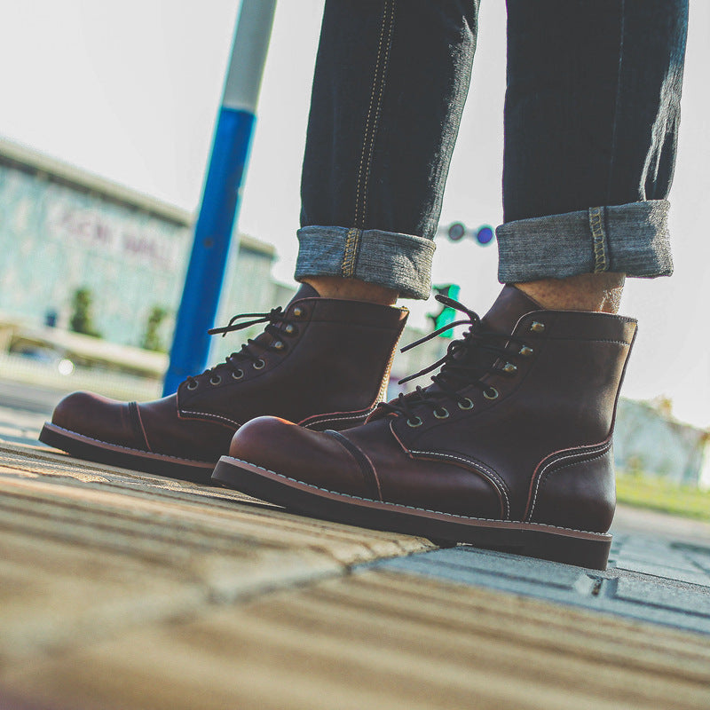 Retro Leather Men Boots