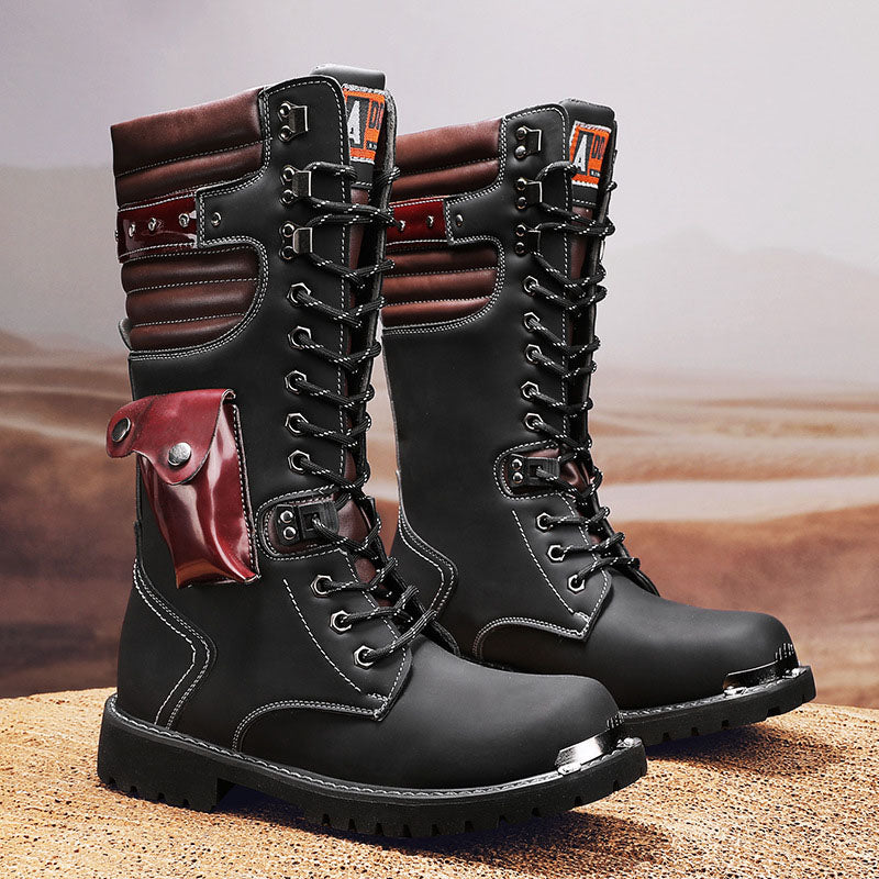Pocket Decor High Top Boots