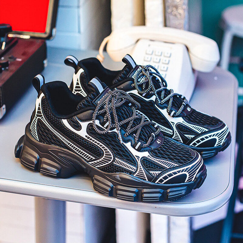 Mesh-Panel Sneakers