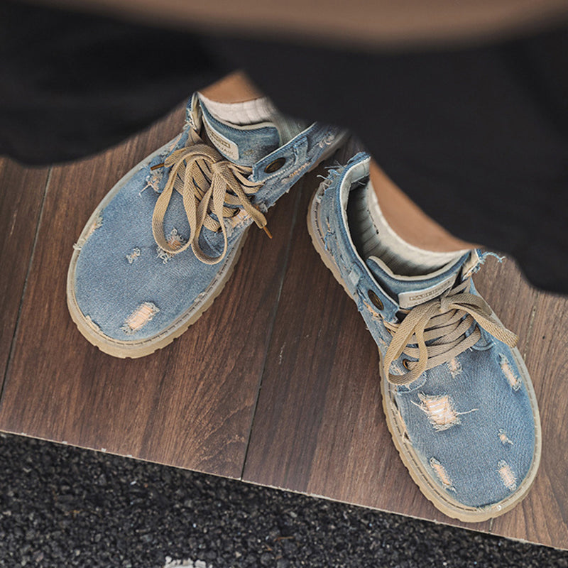 Retro Denim Boots
