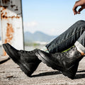 Leather Patchwork Boots