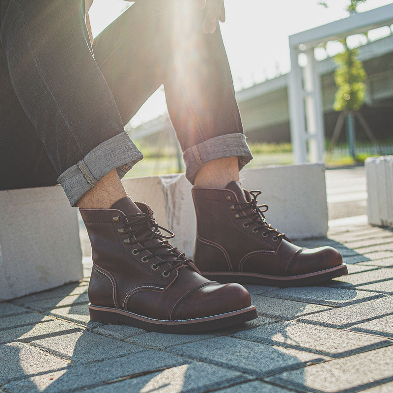 Retro Leather Men Boots