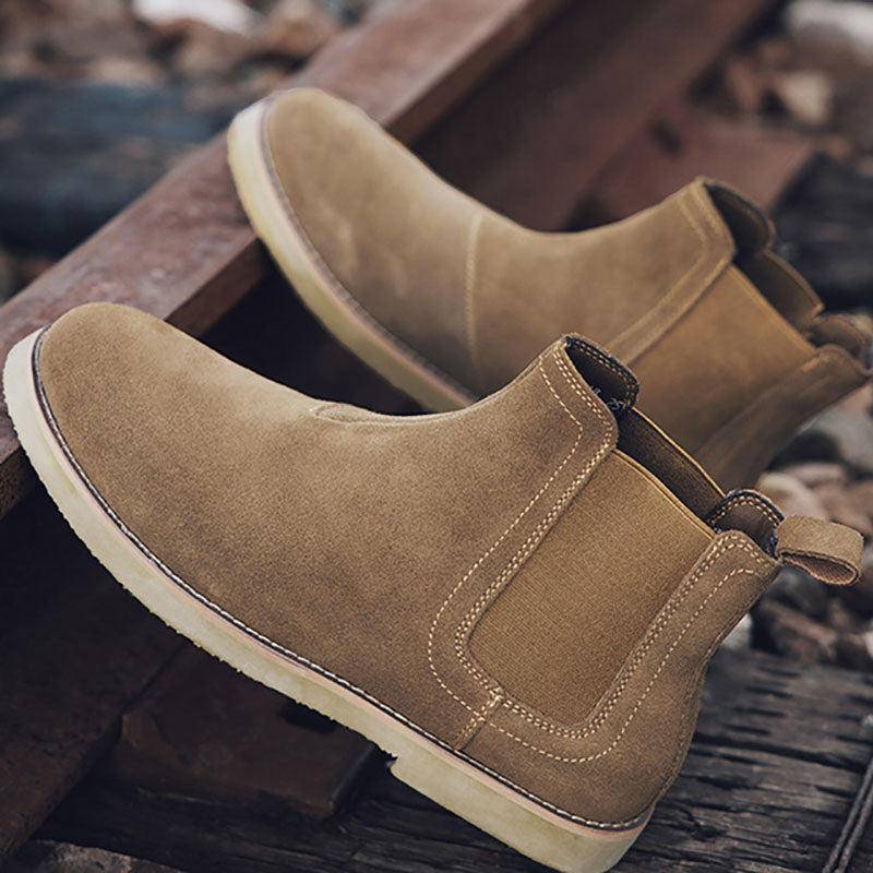 Leather Flats Ankle Boots