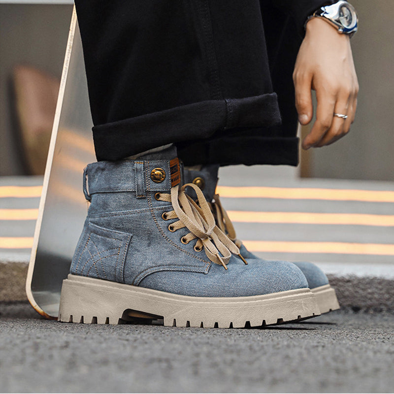 Retro Denim Boots