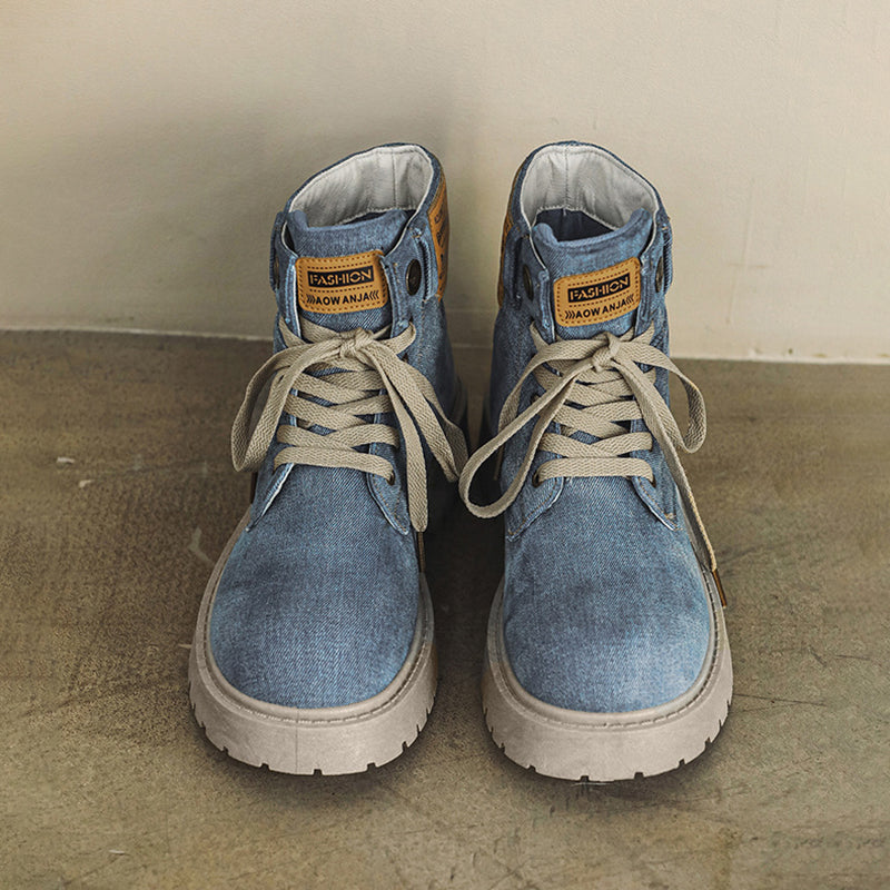 Retro Denim Boots