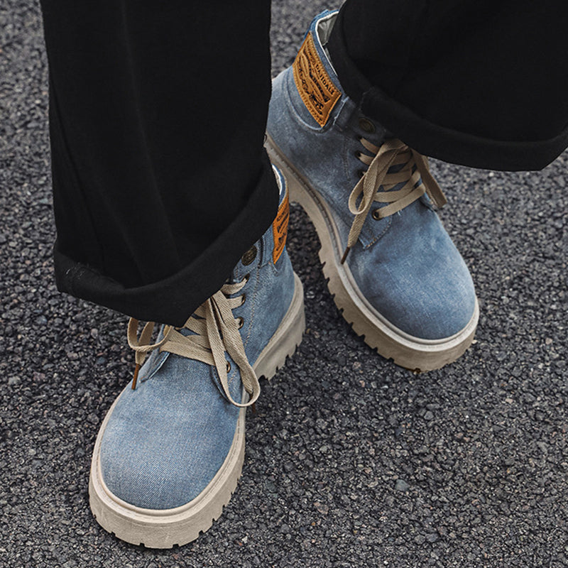 Retro Denim Boots