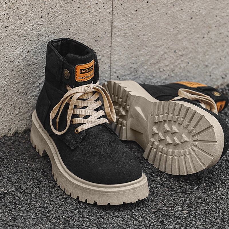 Retro Denim Boots