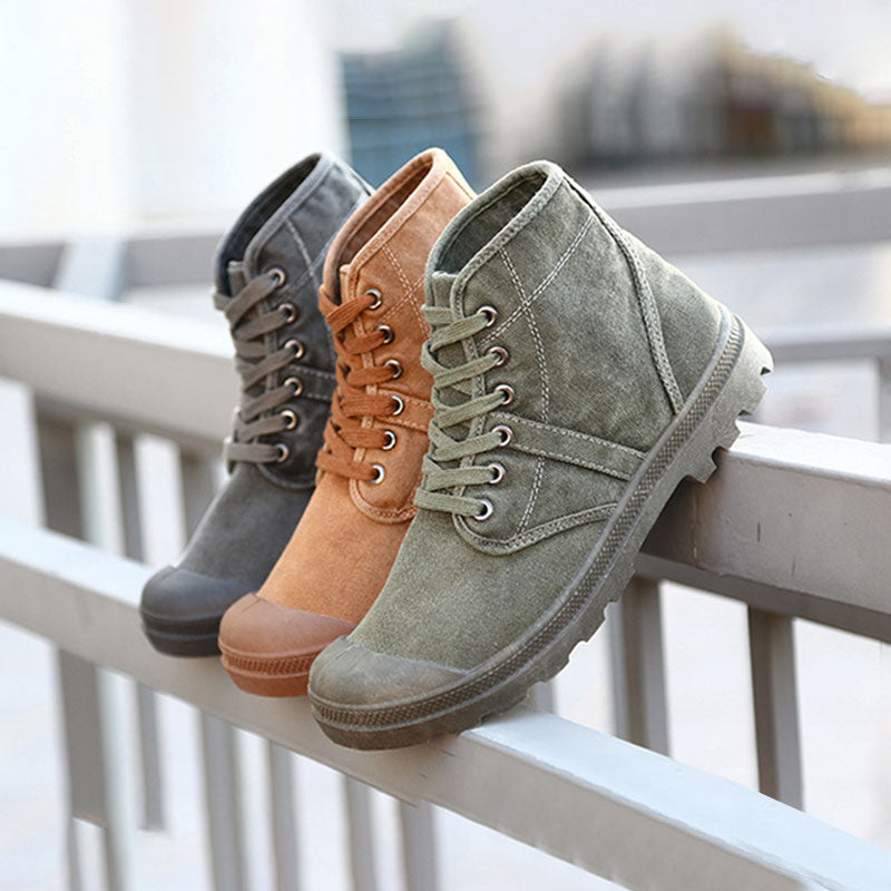 Canvas Ankle Boots