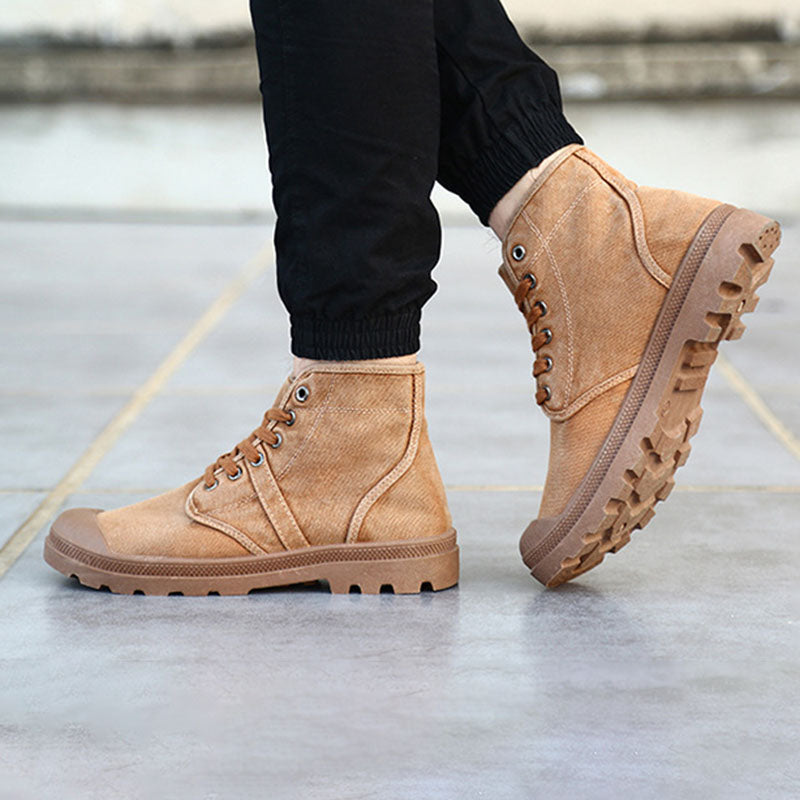 Canvas Ankle Boots