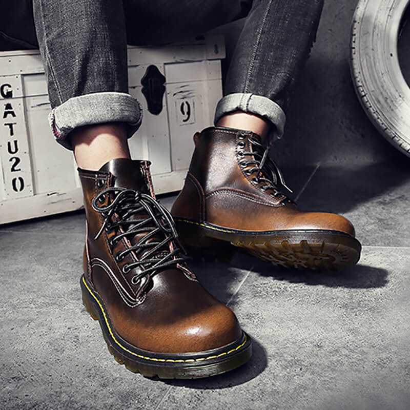 PU Rubbed Desert Boots
