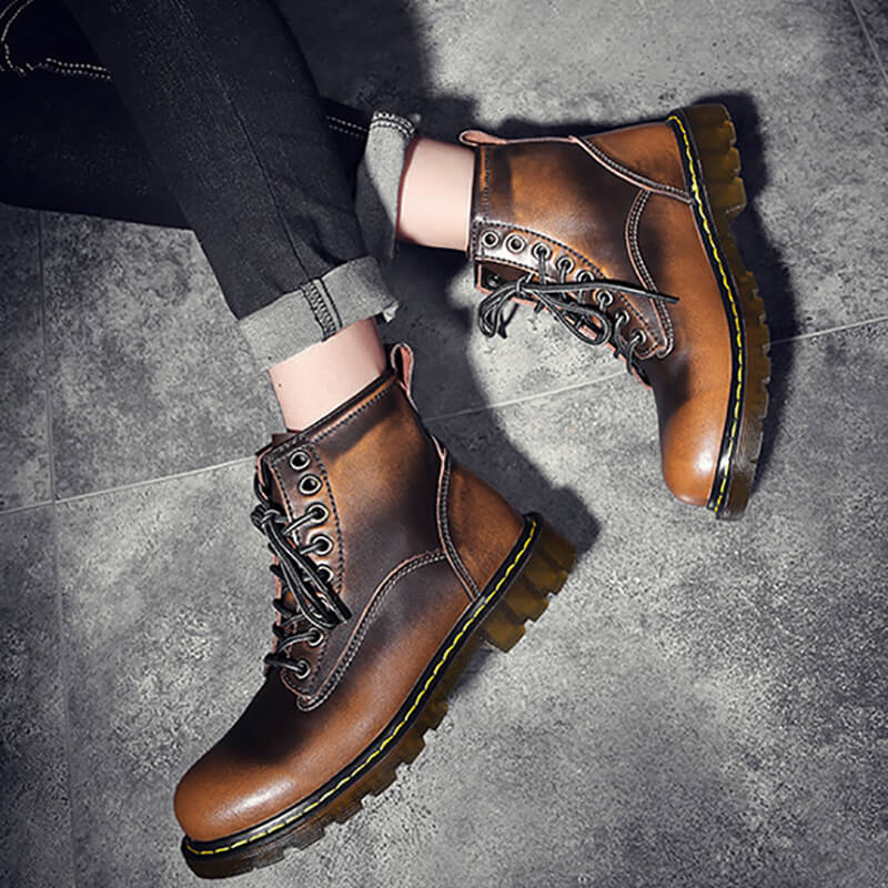 PU Rubbed Desert Boots
