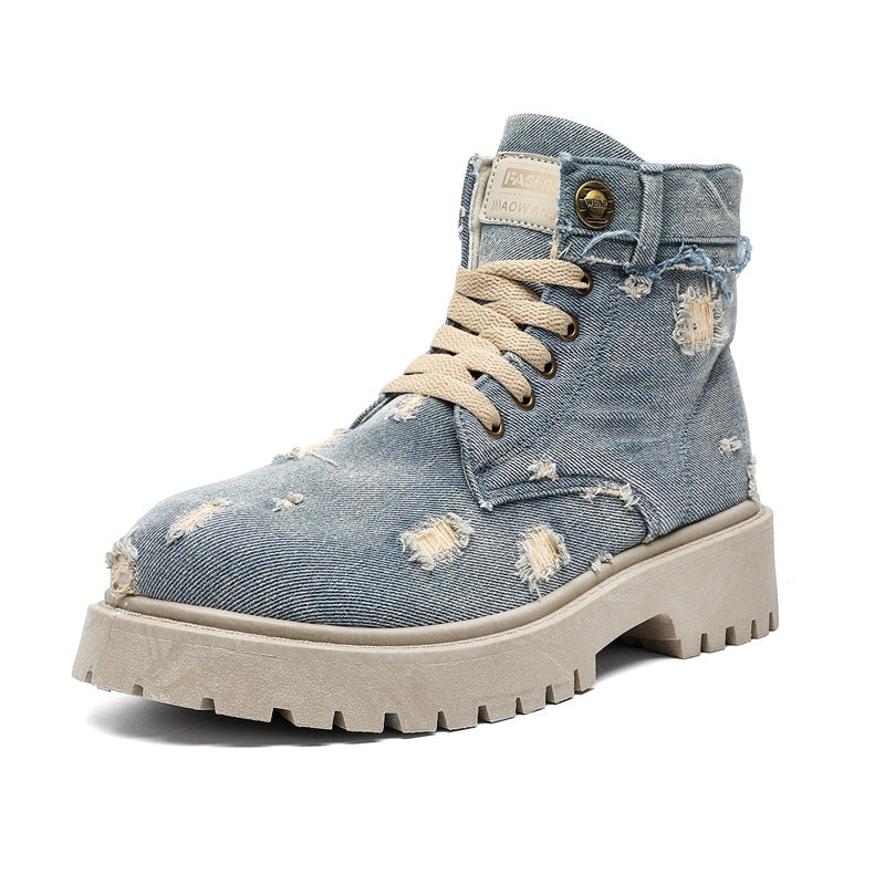 Retro Denim Boots