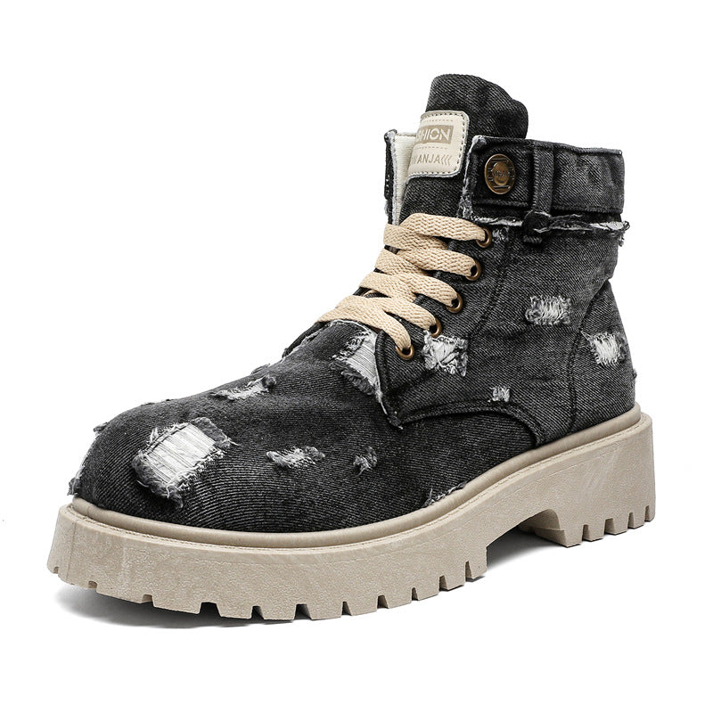 Retro Denim Boots